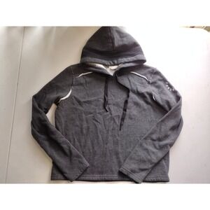 BCBGeneration Womens Charcoal Gray Mesh Lined Hooded Pullover Sweatshirt Medium